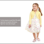 Lilax Baby Girls' Knit Long Sleeve Button Closure Bolero Cardigan Shrug (3-6 Months, Yellow)
