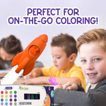 TinyGeeks 16 Rocket Crayons - Non Toxic, Washable - For Toddlers, Kids Ages 4-8 - Easy To Hold, Baby's Crayons For Toddlers 3-10 Years