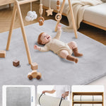 SEPARO Thick Baby Play Mat for Floor,50 x 50 Playpen Mat,Tummy Time Foam Mats,Ultra Soft Support & Plush Feel,Easy Care with Non-Slip Cushioned for Infant,Kids and Toddler Crawling,Grey