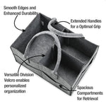 PandaEar Baby Diaper Caddy Organizer, Portable Travel Diaper Organizer, Nursery Caddy Basket with Divided Design