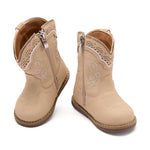 BMCiTYBM Baby Girl Boy Cowgirl Cowboy Western Boots Beige Size 4 Toddler