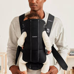 BabyBjörn Baby Carrier Mini, Black, Woven | Newborn Carrier (7-25 lbs), Ergonomic, Easy-to-Use