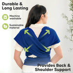 KeaBabies Baby Wrap Carrier - All in 1 Original Baby Carrier Newborn to Toddler Sling, Easy to Wear, Hands Free Bonding, Lightweight, Breathable Infant Wraps (Cobalt Blue)