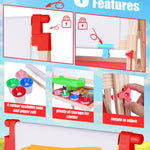 JOYOOSS Easel for Kids Art Easel Kids Easels for Toddlers,Wooden Kid Easel with Paper Roll - Adjustable Magnetic Double Sided, Toddler Art Easel for Toddlers 2-4 Years and Art Easel for Kids Ages 4-8
