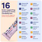 Cerebelly Organic Toddler Smart Bars 40-Count, Carrot Date Smart Bars, 16 Brain-Supporting Nutrients, No Added Sugar, Gluten Free, Nut Free, Kids Snacks