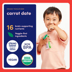 Cerebelly Organic Toddler Smart Bars 40-Count, Strawberry Beet Smart Bars, 16 Brain-Supporting Nutrients, No Added Sugar, Gluten Free, Nut Free, Kids Snacks