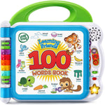 LeapFrog Learning Friends 100 Words Book educational toy with colorful buttons and animal illustrations.