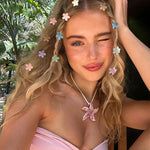 100Pcs Colorful Mini Flower Hair Clips, TEBIEKOY Baby Hair Clips Mini Claw Clips Cute Jaw Clips Hair Pins Hair Barrettes Toddler Hair Accessories for Women Girls Kids Teens