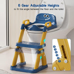 Potty Training Seat, Toddler Toilet Seat for Kids Boys Girls, 2 in 1 Potty Training Toilet for Kids, Splash Guard Anti-Slip Pad Step Stool, Adjust High Potty Chair for Toddler Kid Boys Girls