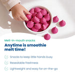 Amara Smoothie Melts - Carrot Raspberry - Baby Snacks Made With Fruits and Vegetables - Healthy Toddler Snacks For Your Kids Lunch Box - Organic Plant Based Yogurt Melts - 6 Resealable Bags