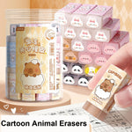 30 Pcs Cute Erasers Cartoon Animal Eraser Kawaii 3D Erasers Pencil Eraser for Students Girls Boys Women School Office Supplies Small Eraser Gift Pack (Animal)