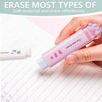 PANDENNER 4Pcs Cute Stationery Set,Kawaii School Supplies,Including 2 Retractable Erasers and 2 Pencil Sharpeners, for Kawaii Office School Home Supplies(Eraser and 2Pcs)