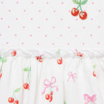 Little Me Clothes for Baby Girls' Cherries Bodysuit Dress with Headband, White/Rose Shadow/Multi, 12 Months