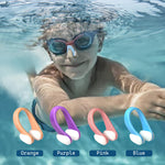 Baypify 4-Pack Nose Clip for Swimming,Soft Silicone for Adults & Kids