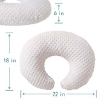 QUENESS Nursing Pillow and Positioner, Breastfeeding, Bottle Feeding, Baby Sitting Support with Removable Ultra Soft Cover, Tummy Time Support for Baby Boys and Girls (Beige)