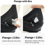 Momcozy Hands-Free Breast Pump Bra, Seamless Design, Wireless Support, Tencel™ Breathable Fabric, Fully Fixed Cups Black