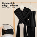 KeaBabies Baby Wrap Carrier Ring Sling - Easy to Wear, Adjustable D-Lite Baby Carrier Newborn to Toddler, Infant Carrying Shirt, Hands Free Bonding, Breathable Fabric Wearing Wrap (Trendy Black)