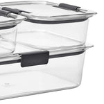 Rubbermaid Brilliance Food Storage Containers, Set of 5 (10 Pieces), BPA-Free, Leak-Proof, Clear