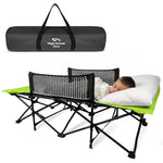 High Stream Gear Toddler Cot Bed: Kids Travel Camping Bed, a Portable Folding Cot for Kids Great for Outdoors and Young Guests at Home. Comfortable Kids Sleeping Cot Easy to Store and Use (Green)