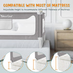 G TALECO GEAR Bed Rail for Toddlers, Stable Protective Bed Side Rails, Baby Bedrail Guard for Twin Full Queen & King Size Bed ((3 Sides for King Size) 78.74x78.74x74.8 Inch)