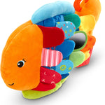 Melissa & Doug K’s Kids, Flip Fish Stuffed Animal, Soft Baby Book, Multi-Textured Squeaking & Crinkling Infant Sensory Toys for Babies with Baby Mirror, Tummy Time Toys for Infants Ages 0–9 Months
