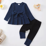Kucnuzki 1 Year Old 12-18 Month Girl Clothes Toddler T Shirts Swing Top Black Pants 2 Piece Fall Outfits Baby Clothes for Girls