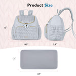 mommore Diaper Bag Small Diaper Backpack Stylish Toddler Baby Mini Maternity Bags Travel Backpacks with Insulated Pockets, Changing Pad, Stroller Straps