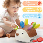 iPlay, iLearn Fine Motor Toys for Toddlers 1-3, Baby Hedgehog Montessorri Learning Set, Educational Counting Sorter Toy, Development Infant Gifts 9 12 18 Month 1 2 3 Year Old Boys Girls Kids Babies