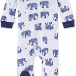 Burt's Bees Baby Baby Girls Pajamas, Zip Front Non-Slip Footed Sleeper Pjs, 100% Organic Cotton