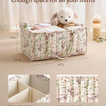 Blissful Diary Floral Diaper Caddy Organizer, Stylish Nursery Storage Basket - Gift for Baby Shower, Baby Registry Must Have, Newborn Essentials - Baby Caddy Organizer - Pastoral Daisy