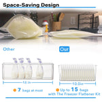 Ugotfeels Breastmilk Storage Container with Freezer Flattener Kit, Large Capacity Organizer Bins for Flattening Milk Bags, Save Refrigerator Space (2 Pack)