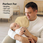 KeaBabies 5-Pack Organic Burp Cloths Baby Girl, Boy - Extra Large, Absorbent Baby Burp Cloths, Soft Burping Cloths for Babies, Newborn Burp Clothes, Cotton Burp Rags, Thick Burp Cloth (Palms/Quin)