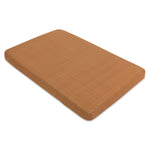 Babyletto 100% Organic Cotton Mini Crib Sheet, GOTS-Certified, Fitted 360°, Ultra-Soft and Breathable Muslin - Burnt Sienna