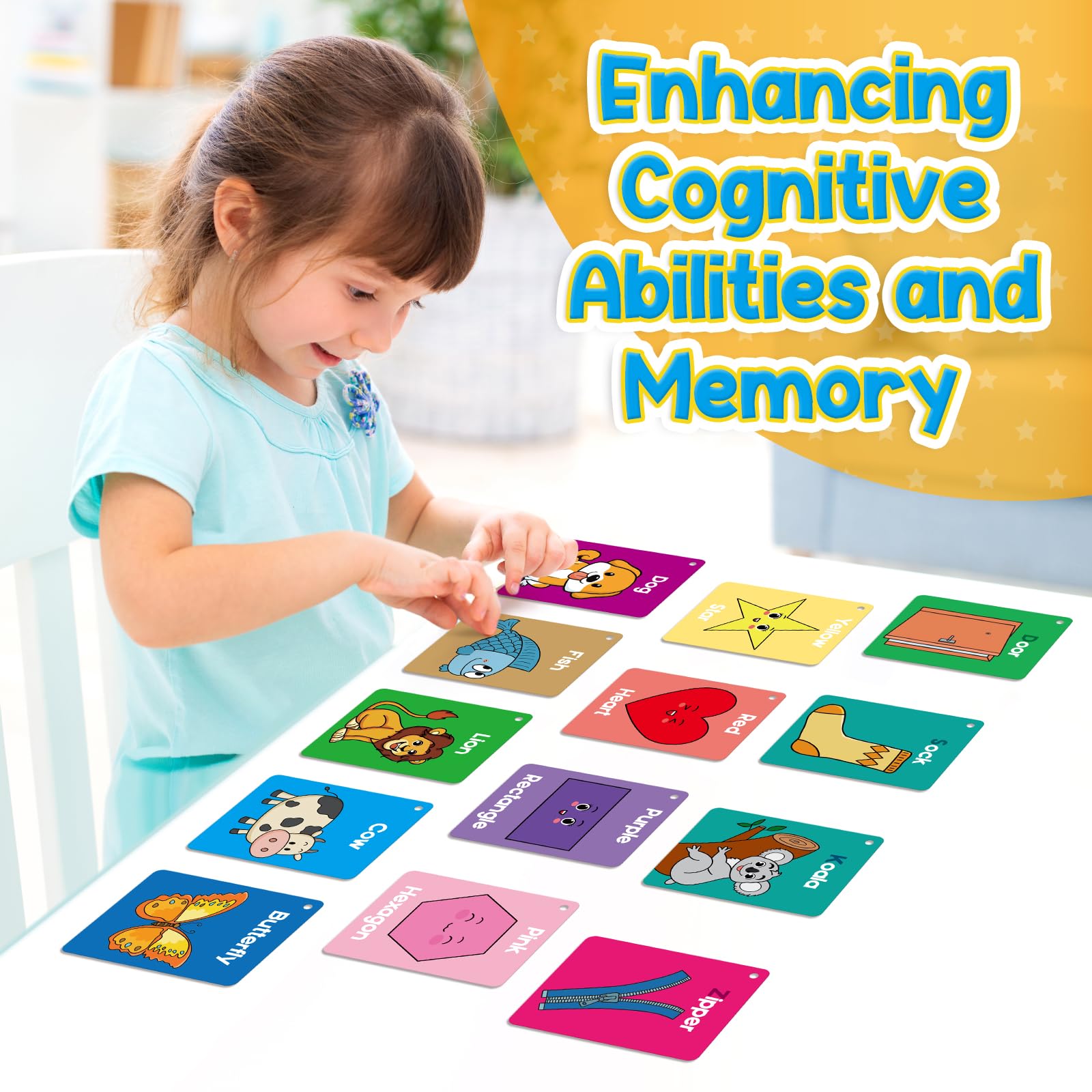 Torlam Toddler Flash Cards Baby Cognitive Flashcards for - Torlam ...