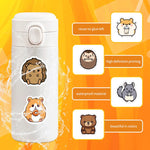 100 PCS Water Bottle Stickers for Kids, Cute Vinyl Aesthetic Waterproof Stickers for Laptop, Bumper, Skateboard, Water Bottles, Computer, Phone, Cartoon Anime Stickers (Cute Animals)