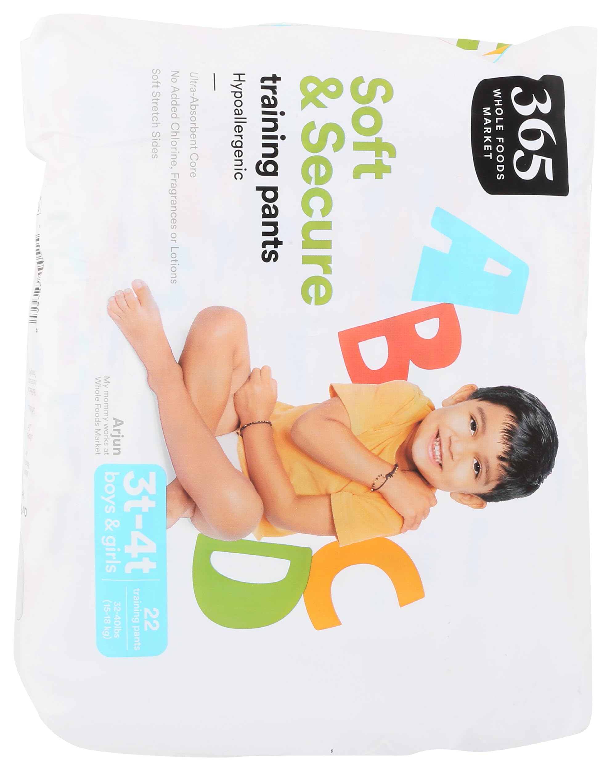 365 by Whole Foods Market, Soft & Secure 3T-4T Training Pants, Hypo-Allergenic, Ultra-Absorbent, 22 Count