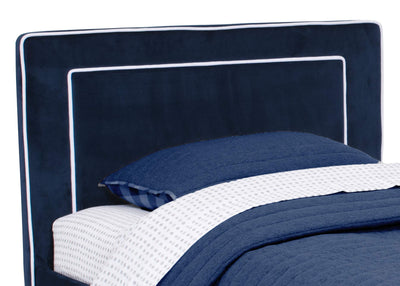 Delta Children Upholstered Twin Bed, Blue