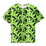 PATPAT Boys Tie Dye T-Shirts Size 8-9 Years Green Short Sleeve Crewneck Neon Shirt Kids Casual Hippies Clothes