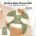 KeaBabies Baby Wrap Carrier Ring Sling - Easy to Wear, Adjustable D-Lite Baby Carrier Newborn to Toddler, Infant Carrying Shirt, Hands Free Bonding, Breathable Fabric Wearing Wrap (Dusty Olive)