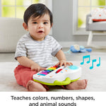 Fisher-Price Baby Toy Laugh & Learn Silly Sounds Light-Up Piano Musical Instrument with Learning Songs for Infants Ages 6+ Months