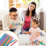 Qyyiguf 40 Pcs 7 Inch Flexible Pencils,Soft Novelty Pencil,Multi Colored Striped Soft Pencil with Eraser for Kids Gift