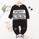Kucnuzki 2T Boys Clothes Kids Baby Boys Clothes Long Sleeve Boys Shirts Sweatshirt Tops Shirt Cotton Sweatsuit Sweatpants Pants Set 2T-3T Boy Boutique Clothes Winter Baby Clothes Boy