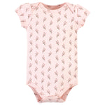 Hudson Baby Unisex Baby Cotton Bodysuits, Soft Painted Floral 3-Pack, Newborn