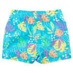 RUGGEDBUTTS Boys UPF50+ Sun Protection Fruits & Florals Swim Trunks - Neon Tiki Vibes, 3T