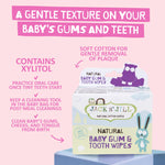 Jack N' Jill Baby Gum & Tooth Wipes - Natural & Safe, Contains only Water & Xylitol, Soft Cotton, Free from Fluoride & Sugar, Baby Mouth Wipes - 25 Count, Individually Wrapped