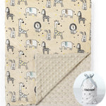 CREVENT Cozy Soft and Warm Mink Baby Blanket with Sherpa Backing, Gift Packing with Ribbon for Newborn Infant Toddler's Crib Cot Stroller (30"X40" Little Dream)