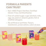 Cure Hydration - Kids Electrolyte Drink Mix | Plant-Based Pediatrician Formulated Rehydration | No Added Sugar, Non-GMO, Gluten-Free, No Artificial Flavors, FSA-HSA | Box of 6 Packets - Pink Lemonade