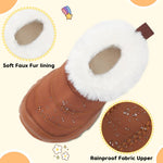 Baby Snow Boots Toddler Girl Boy Warm Winter Boots Brown 12-18 Months