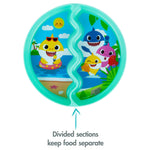 The First Years Pinkfong Baby Shark Divided Suction Plate- Dishwasher Safe Baby Plates with Suction Cups - Baby Feeding Essentials for Solid Food