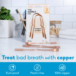 The Humble Co Tongue Scraper for Adults & Kids, 2 Pack - 100% Copper Tongue Cleaner Helps Eliminate Bad Breath & Bacteria - Dental Oral Care Products & Personal Hygiene Essentials